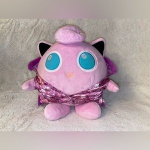 BUILD-A-BEAR JIGGLYPUFF POKEMON STUFFED ANIMAL PLUSH WITH OUTFIT DISPLAY ONLY